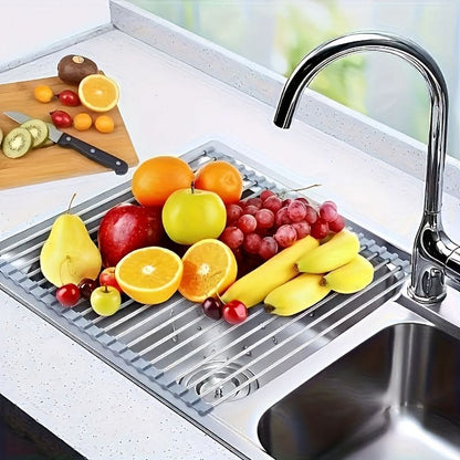 ROLLSINK – Roll Up Stainless Steel Dish Drying Rack