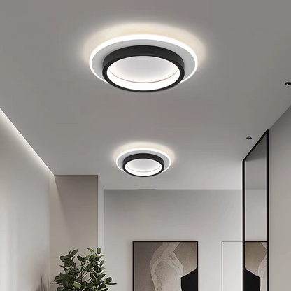 Flush Mount LED Disk Light 10W 20W Ultra-Slim 2 in Profile Black White for Low Ceilings Bedroom Hallway Foyer Apartment Living Room Modern H