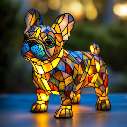 Dog Night Light Sculpture – Handcrafted LED Animal Lamp for Bedside, Nursery & Living Room Decor