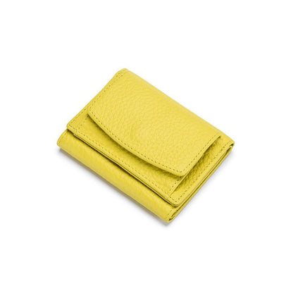 Compact RFID Blocking Leather Wallet for Women – Snap-Close Coin Purse with Card Slots & RFID Shield for Everyday Carry