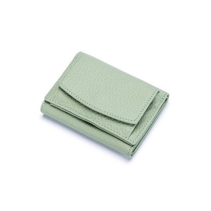 Compact RFID Blocking Leather Wallet for Women – Snap-Close Coin Purse with Card Slots & RFID Shield for Everyday Carry