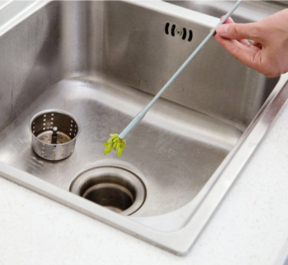 Flexible Drain Snake Tool with Hook for Clogged Pipes, Sinks, Tubs & Showers | Home Plumbing Unclogger