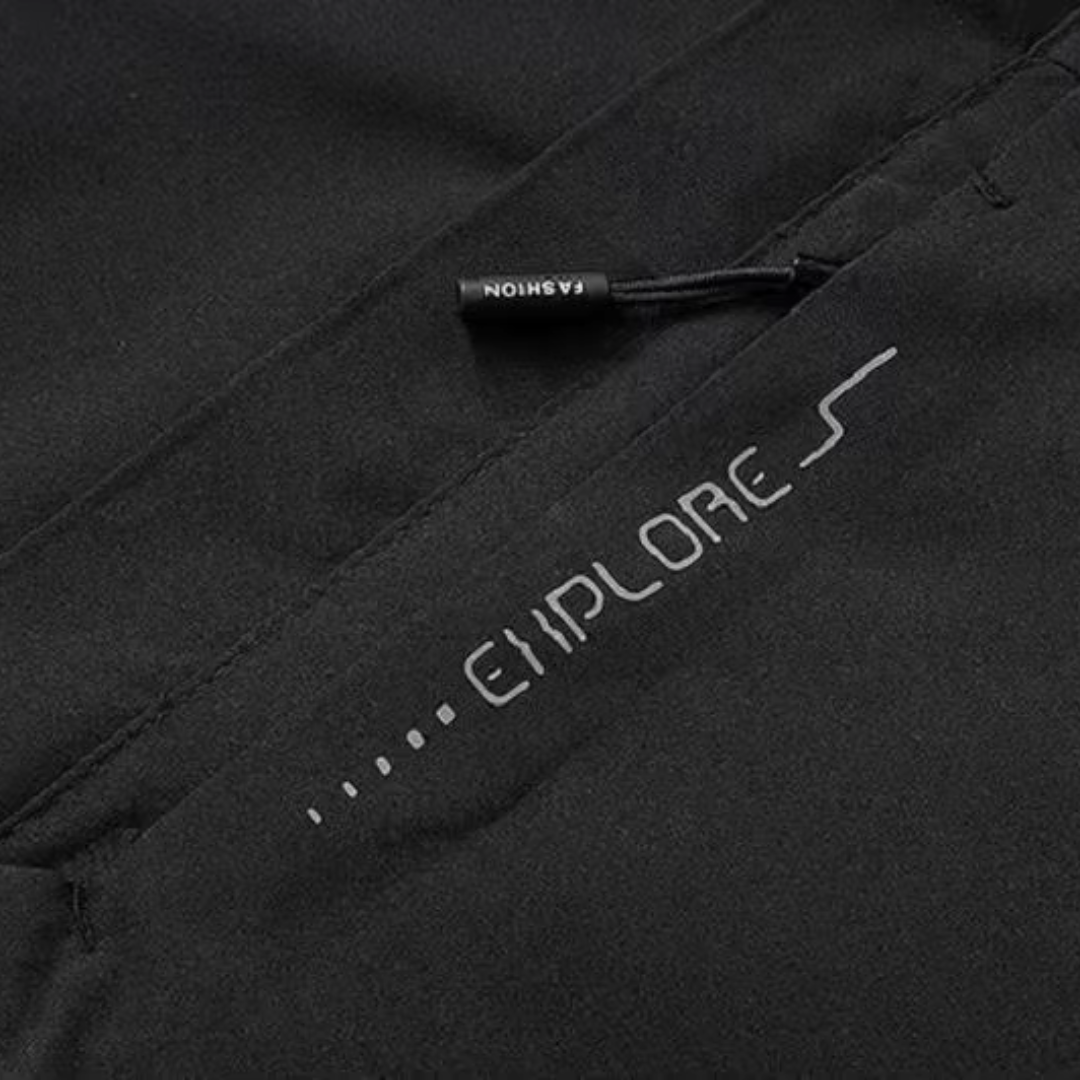Veste de pluie légère zippée à capuche – Coupe-vent respirant pour homme