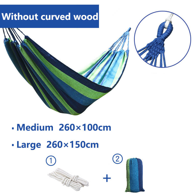 Cotton Blend Swing Hammock with Spreader Bar 102 in Total Length Red Blue for Backyard Patio Camping Outdoor Relaxation Adults Kids Portable