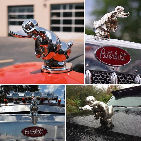Ornement de capot canard, ornement de capot de voiture chromé, emblème de voiture pour accessoires de camion, figurine de canard pour décoration de voiture