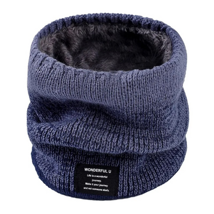 Fleece-Lined Knit Neck Warmer for Cold Weather Protection | Winter Scarf Gaiter for Men & Women | Thermal Neck Wrap for Outdoor Activities