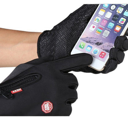 Fleece-Lined All-Weather Gloves with Touchscreen Fingertips for Winter Outdoor Sports