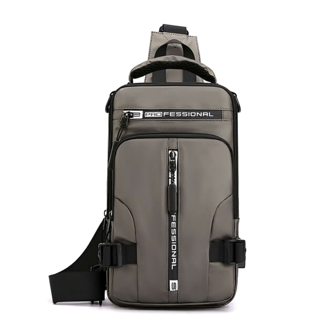 Sac à bandoulière avec fermetures éclair dissimulées antivol et port de chargement USB – Sac à dos en nylon résistant à l'eau pour les voyages, les trajets quotidiens et l'usage au quotidien