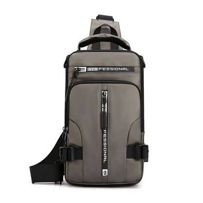 Sac à bandoulière avec fermetures éclair dissimulées antivol et port de chargement USB – Sac à dos en nylon résistant à l'eau pour les voyages, les trajets quotidiens et l'usage au quotidien