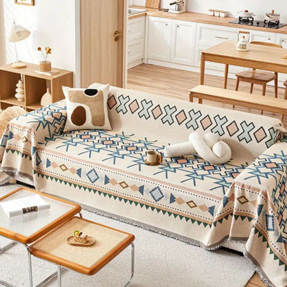Tribe Sofa Cover - Premium Chenille, Bohemian Slipcover for Sectionals