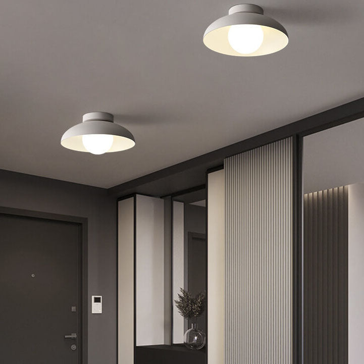Close-to-Ceiling Metal & Glass Light Fixture 12 Inch Black for Bedrooms Entryways Low Profile Modern Overhead Lighting G9 Socket