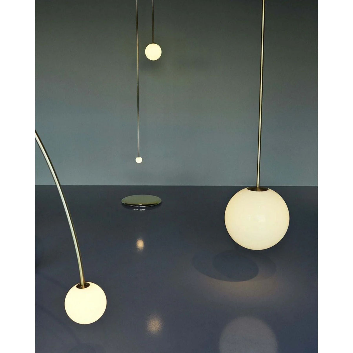 Frosted Globe Ceiling Light Brass Finish for Dining Room Bedroom Hallway Modern Suspended Fixture Soft Diffused Glow LED Compatible