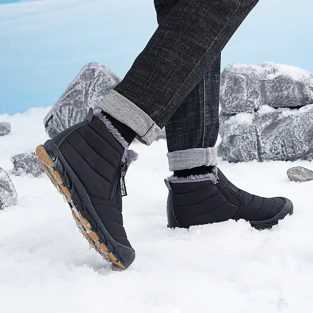 Men's & Women's Insulated Waterproof Winter Boots with Side Zipper for Snow & Ice | Fleece-Lined Slip-Resistant Shoes for Hiking, Walking