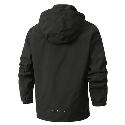 Veste de pluie légère zippée à capuche – Coupe-vent respirant pour homme