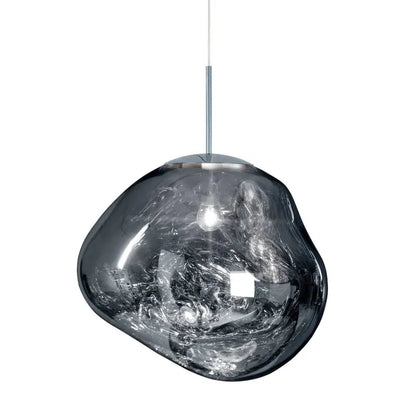 Organic Acrylic Pendant Light with Flowing Form for Dining Room & Bedroom – E27 LED Hardwire Ceiling Fixture