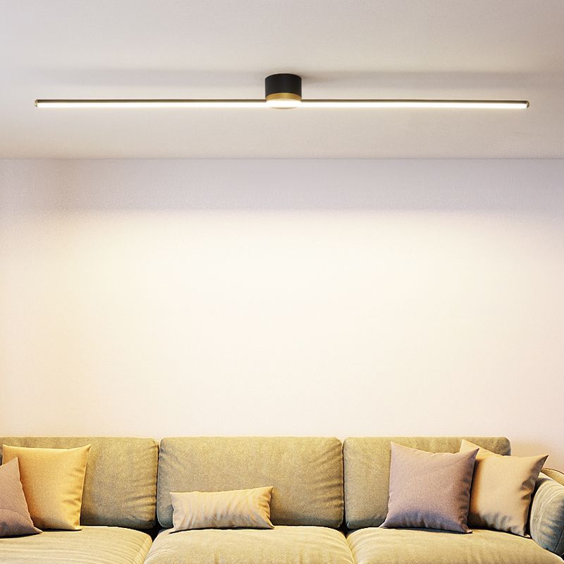 Sleek LED Flush Mount Ceiling Light for Bedroom Living Room Kitchen Hallway Modern Linear Panel Fixture with Silicone Diffuser