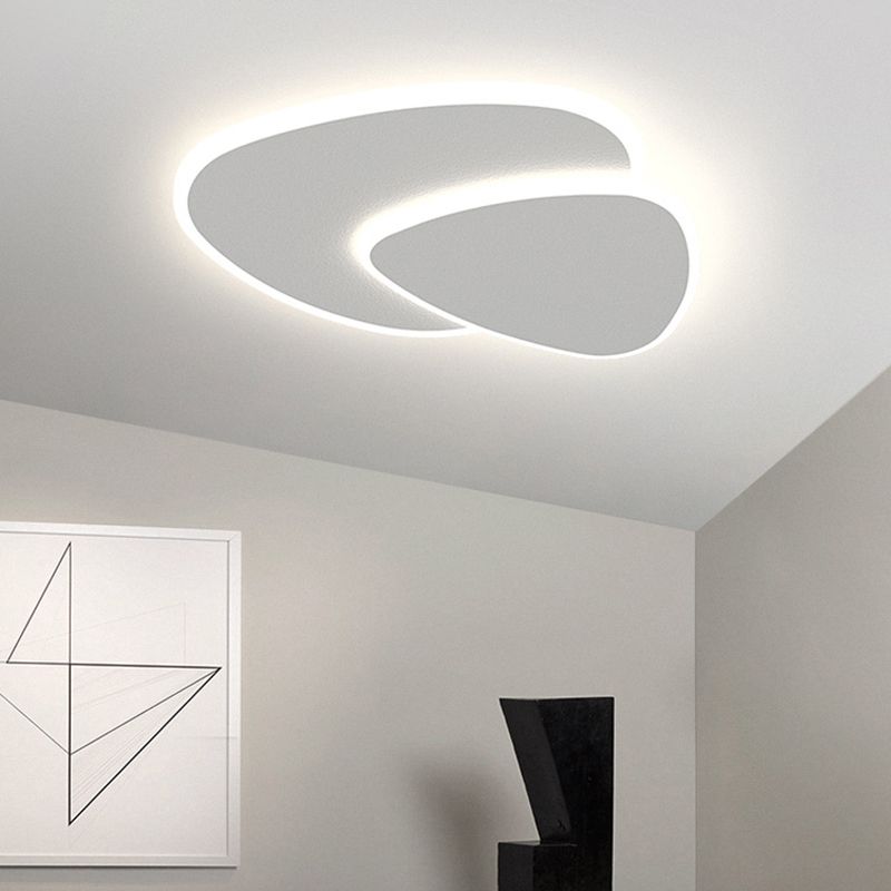 Plafonnier LED triangulaire moderne blanc, montage encastré pour chambre, salon, couloir, intensité réglable, 3 températures de couleur, 40-50 cm