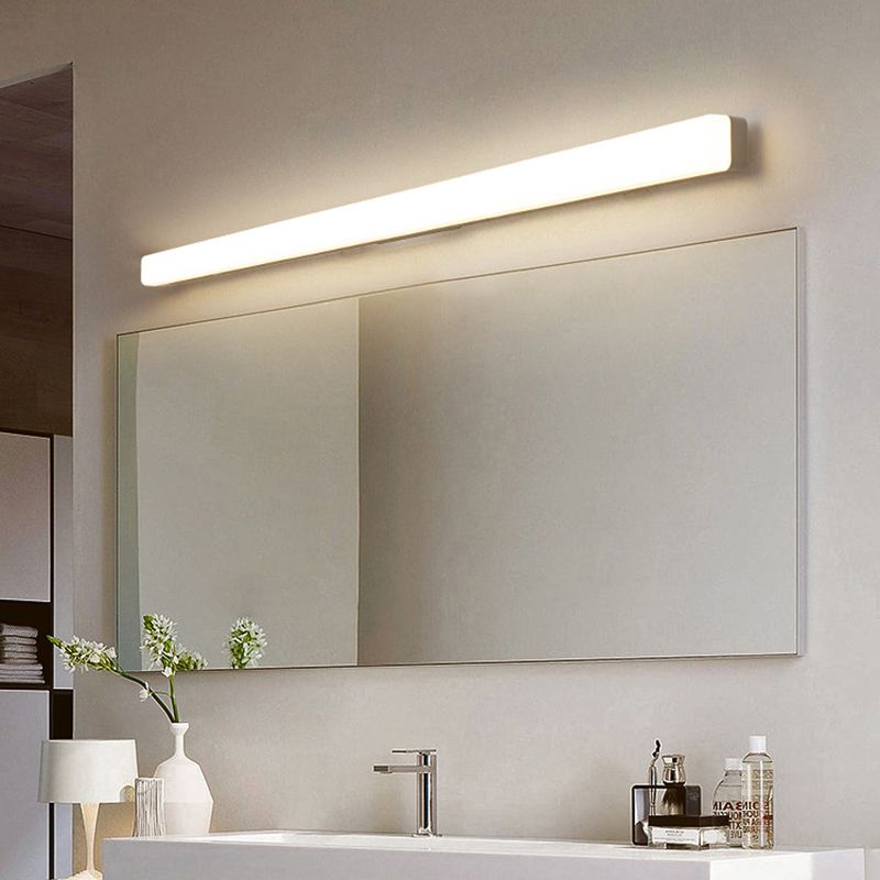 Applique murale de salle de bain moderne à LED, barre lumineuse en acrylique blanc pour miroir, indice de protection IP44