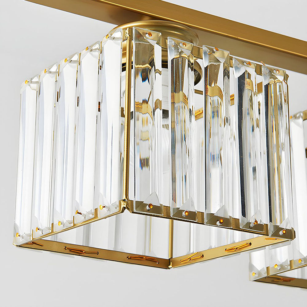 Hanging Fixture with Clear Glass Globes – 3 or 4 Bulb Multi-Head Suspension – Height Adjustable 14-28 in – Black or Gold Metal Frame for Kit