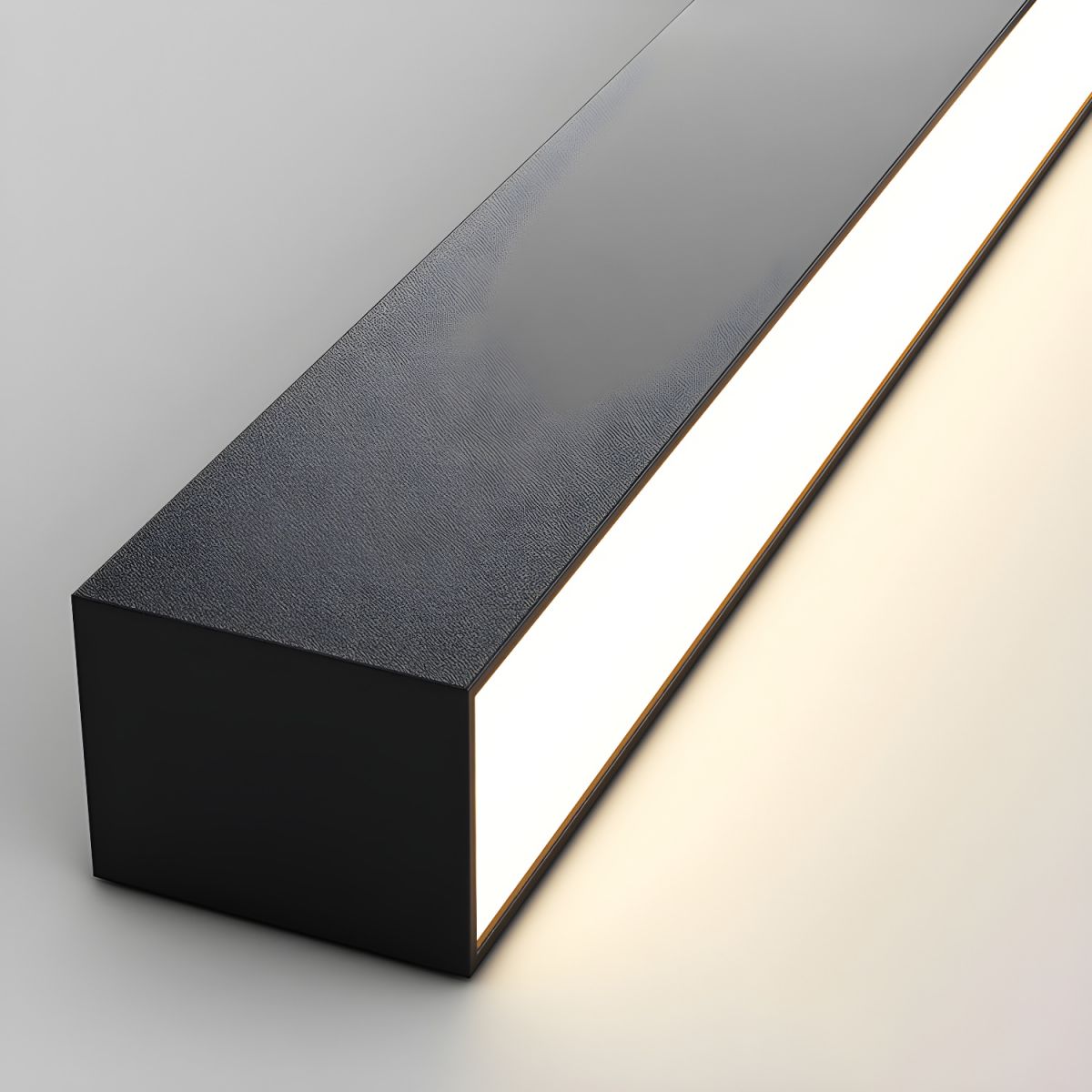 Plafonnier LED linéaire à montage encastré de 47 pouces, luminaire noir pour chambre, salon, couloir, éclairage domestique minimaliste contemporain
