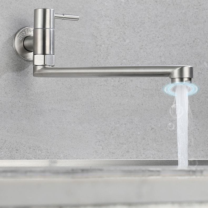 Robinet pivotant mural en acier inoxydable – Remplisseur de casseroles monocommande pour cuisine