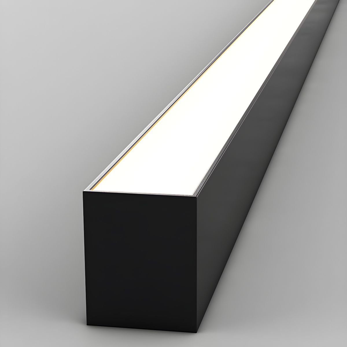 Plafonnier LED linéaire à montage encastré de 47 pouces, luminaire noir pour chambre, salon, couloir, éclairage domestique minimaliste contemporain