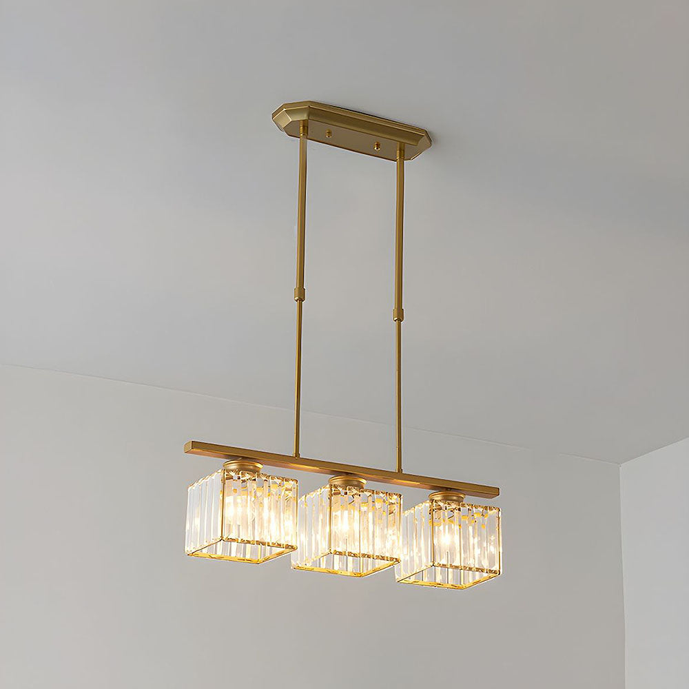 Multi-Light Overhead Fixture with Clear Glass Globes for Dining Tables & Islands – Adjustable Drop, Black Metal Frame, E27 Socket – Contempo