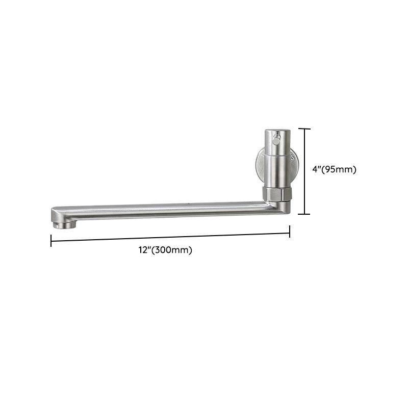 Robinet pivotant mural en acier inoxydable – Remplisseur de casseroles monocommande pour cuisine