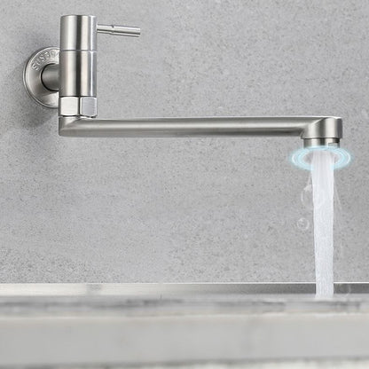 Robinet pivotant mural en acier inoxydable – Remplisseur de casseroles monocommande pour cuisine