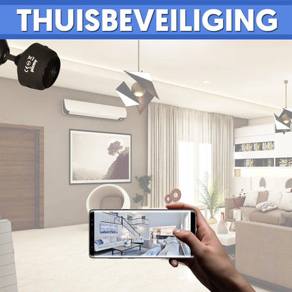 Compact WiFi Monitoring Camera 1080P HD 150° View Infrared Night Vision Rechargeable Indoor Surveillance Cam for Home Office Nursery Bedroom