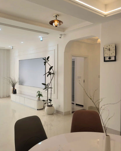 Flush Mount Glass Dome Ceiling Light 12 Inch Warm LED for Foyer Hallway Entry Corridor Modern Home 2700K 420 Lumens