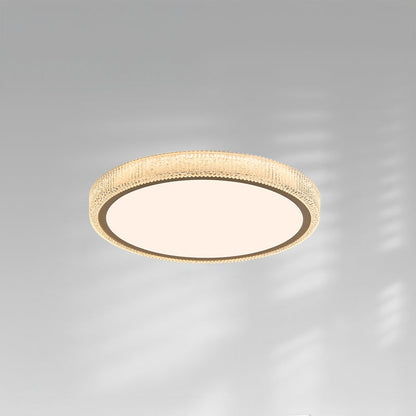 Round Flush Mount LED Ceiling Light 22W Low Profile Modern Fixture for Bedrooms Living Rooms Hallways Warm White 2700K 1200 Lumens Metal Acr