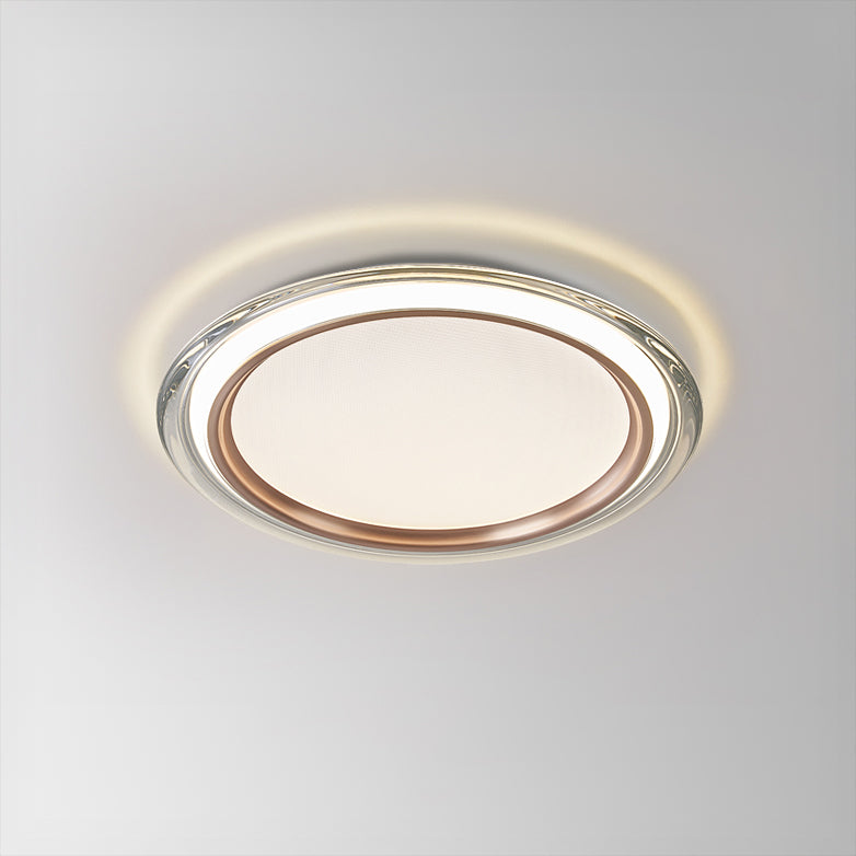 Plafonnier LED encastré rond 14 pouces, luminaire filaire pour chambre à coucher, profil bas 2700K 25 Watts, diffuseur en acrylique, éclairage domestique contemporain