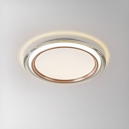 Plafonnier LED encastré rond 14 pouces, luminaire filaire pour chambre à coucher, profil bas 2700K 25 Watts, diffuseur en acrylique, éclairage domestique contemporain