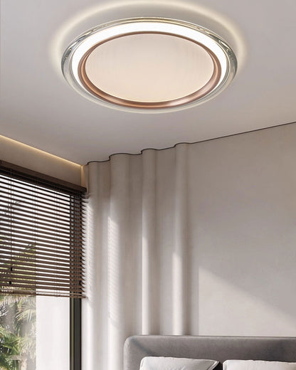 Plafonnier LED encastré rond 14 pouces, luminaire filaire pour chambre à coucher, profil bas 2700K 25 Watts, diffuseur en acrylique, éclairage domestique contemporain