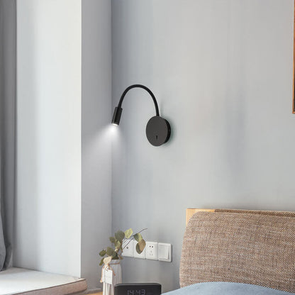 Adjustable LED Wall Light with 360° Rotating Head – Modern Aluminum Sconce for Living Room & Home Office