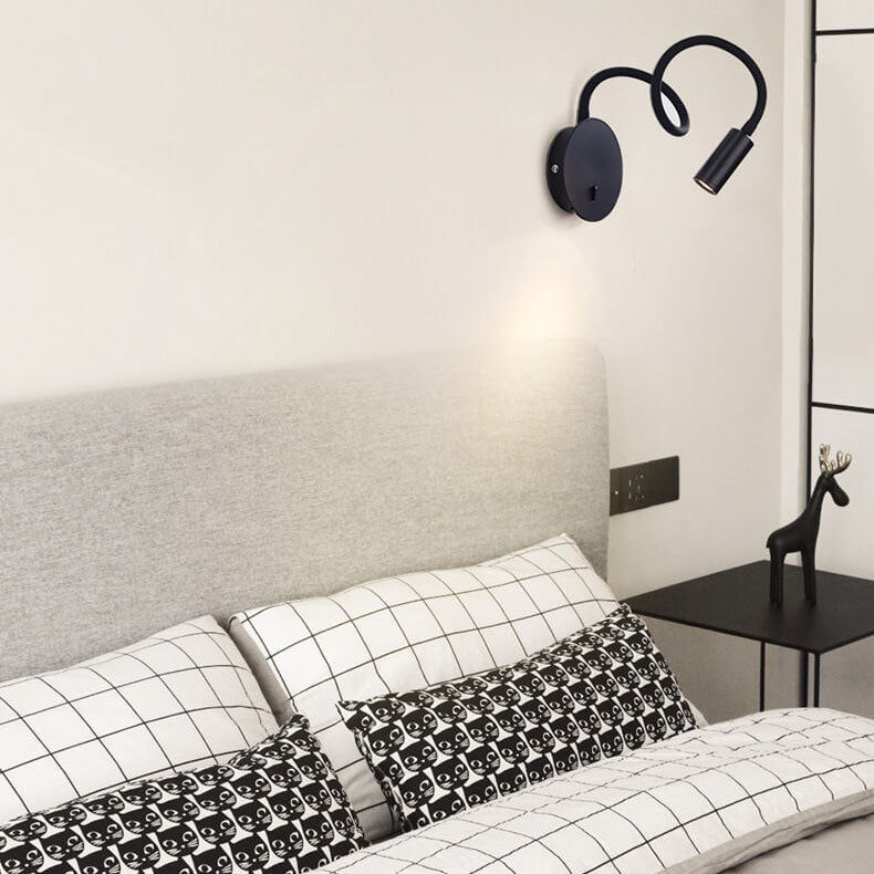 Adjustable LED Wall Light with 360° Rotating Head – Modern Aluminum Sconce for Living Room & Home Office