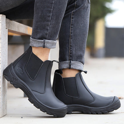 Steel Toe Work Boots Orthopedic Safety Shoes Anti-Fatigue with Arch Support for Construction Warehouse Factory