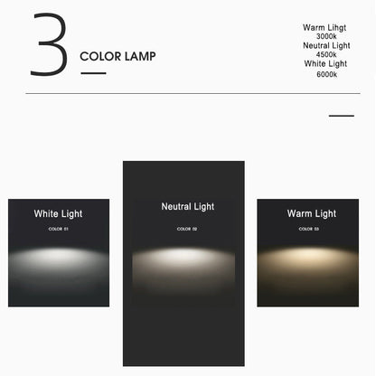 Recessed LED Overhead Fixture 10-22 Inch Diameter 18-48W Three-Color Temperature Control Iron Acrylic Contemporary Low-Profile Hardwired Ins