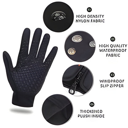 USB Rechargeable Winter Gloves with Touchscreen Fingertips for Cycling, Skiing & Outdoor Sports