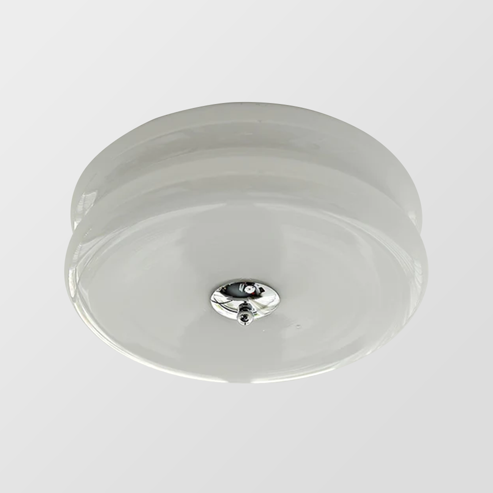 Plafonnier LED encastré rond avec 3 températures de couleur, verre et métal, 5 po de hauteur, pour chambre, salle à manger, cuisine, interrupteur Kelvin réglable