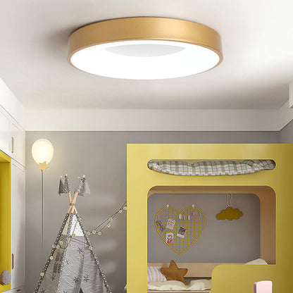 Plafonnier LED rond pour chambre et couloir – Disque ultra-plat en fer et acrylique – Options à intensité variable pour salon et entrée