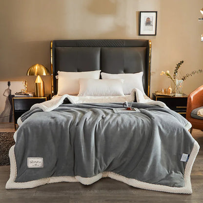 Plush Fleece Throw Blanket Queen Size Winter Warmth for Couch & Bed Indoor Outdoor Soft Polyester All-Season Comfort