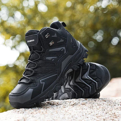 Cushioned High-Top Hiking Boots with Ankle Support for Men & Women – Waterproof Trail Shoes for Outdoor Adventures & Travel