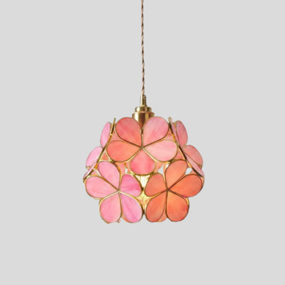 Stained Glass Pendant Light – Handcrafted Vintage Ceiling Fixture with Adjustable Chain for Dining Room, Kitchen, Restaurant | E26 Base