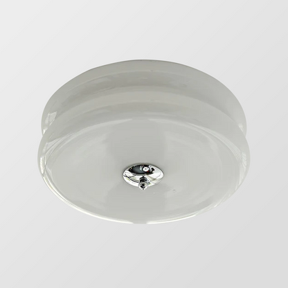 Flush Mount LED Fixture with Adjustable Color Temperature Glass Shade 13 in Diameter for Bedroom Living Room Dining Room Modern Art Deco Sty
