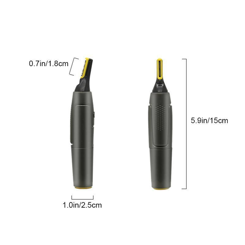 Precision Hair Trimmer with LED Light & Ultra-Thin Titanium Blades for Nose Ear Eyebrow Detailing