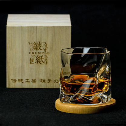Hand-Cut Crystal Whiskey Tumbler with Traditional Faceted Pattern for Home Bar