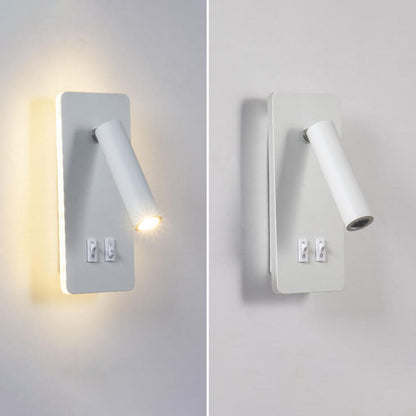 LED Wall Sconce Iron 7.5 inch Hardwired 15W Bedroom Hallway Living Room Modern Indoor Fixture White Black 110-120V Ambient Light