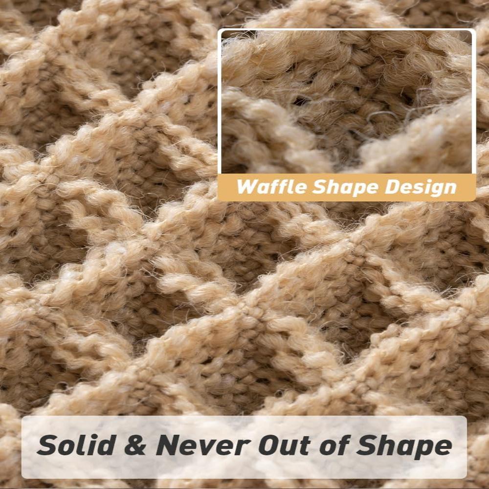 Tapis de bain gaufré à séchage rapide, antidérapant, beige, pour salles de bain modernes, confort moelleux